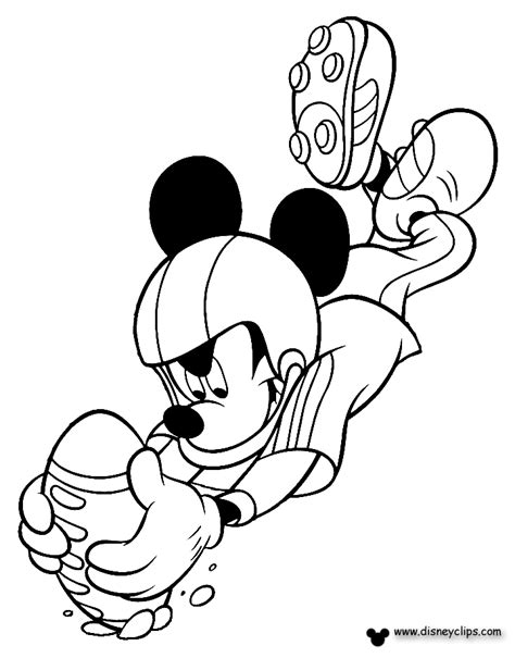 Football can be fun for the whole family. Mickey Mouse Football Coloring Pages | Disneyclips.com