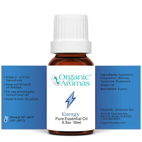 Energy Essential Oil Blend Organic Aromas®