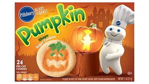 If you're making cookies with a thin batter, it's best to go ahead and bake them off and freeze the cookies afterward. Pillsbury™ Shape™ Pumpkin Sugar Cookies from Pillsbury.com