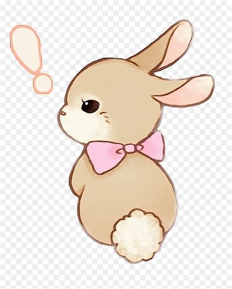 Line Sticker Cute Bunny Hd Png Download Vhv