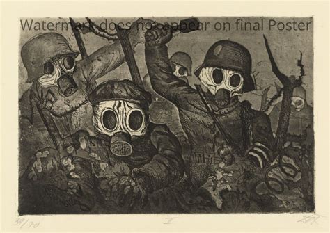Art Poster Shock Troops Otto Dix Wwi Ww1 Realism Gas Mask Etsy