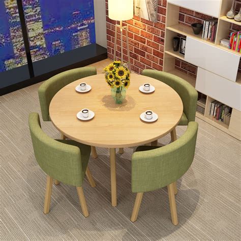 Reception table and chair combination negotiation table sales office shops meetings small round tables office conference tables leisure tables and chairs hotel lounges balcony western restaurant. Simple office coffee table casual negotiation reception ...