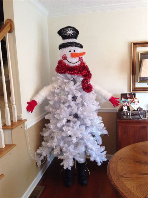 Best Christmas Tree Decorations Snowman Christmas Tree White