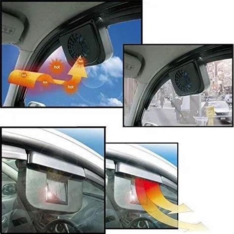 Hemico Solar Powered Ventilation Exhaust Fan Solar Powered Car Window