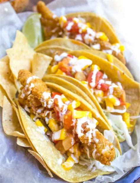 Fry until deep, golden brown, about 3 to 4 minutes per . Crispy Fish Tacos with a cod fried with a light and crispy ...