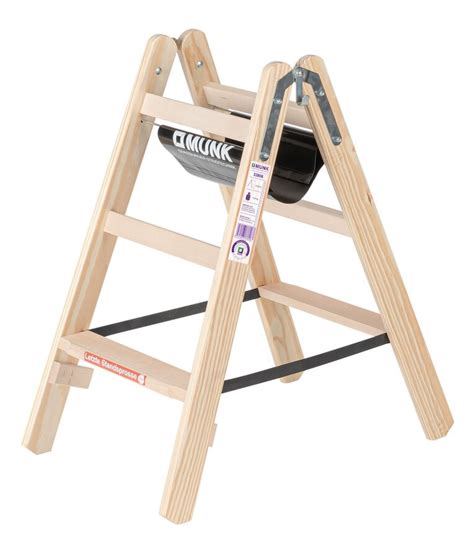 Houten Dubbele Trapladder Treden Houten Ladders Ladder Nl