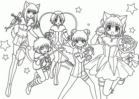 Anime Girls Coloring Page Coloring Pages