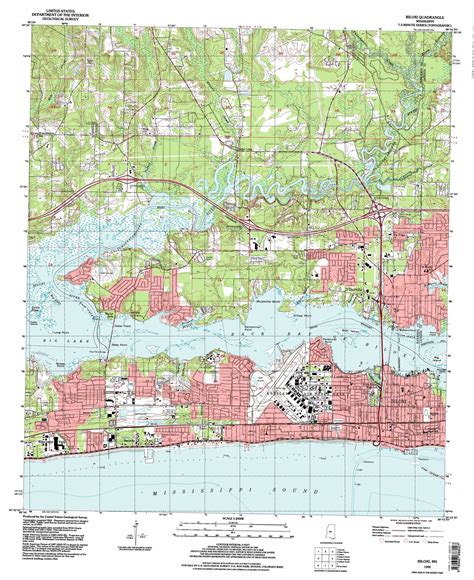 Biloxi Topographic Map 124000 Scale Mississippi