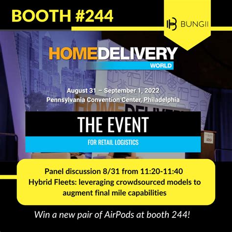 Bungii Come See Us In Philly At The Home Delivery World Facebook