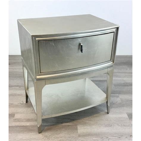 Caracole Modern Silver Leaf Finished Shining Star Nightstand Chairish