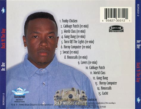 Dr Dre Back N The Day Cd Rap Music Guide