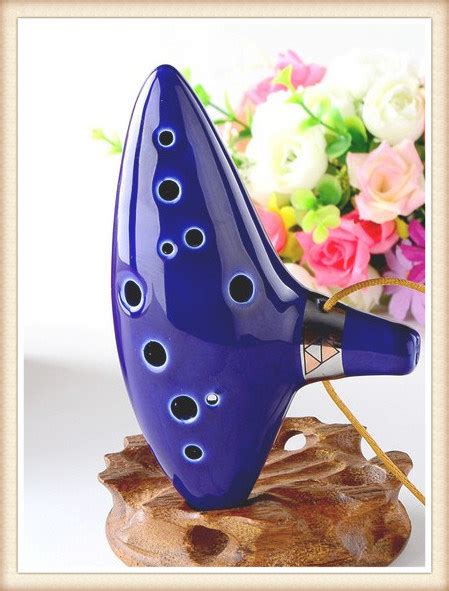 12 Hole New Ocarina Ceramic Alto C Legend Of Zelda Ocarina Flute Blue Instrument China Ocarina