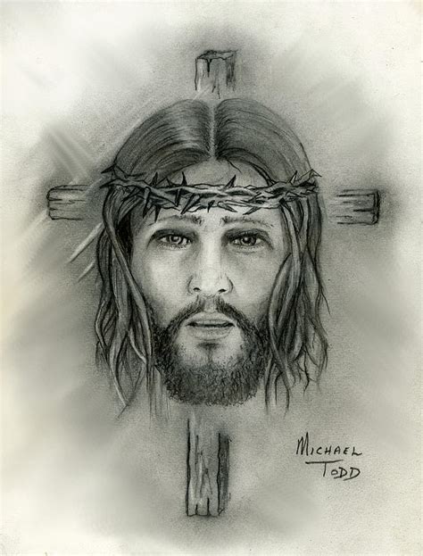 Jesus Christ Graphite Pencil Drawing Printjesusreligious