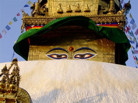 Zdjęcia Swayambhunath Katmandu Buddha Eyes Nepal