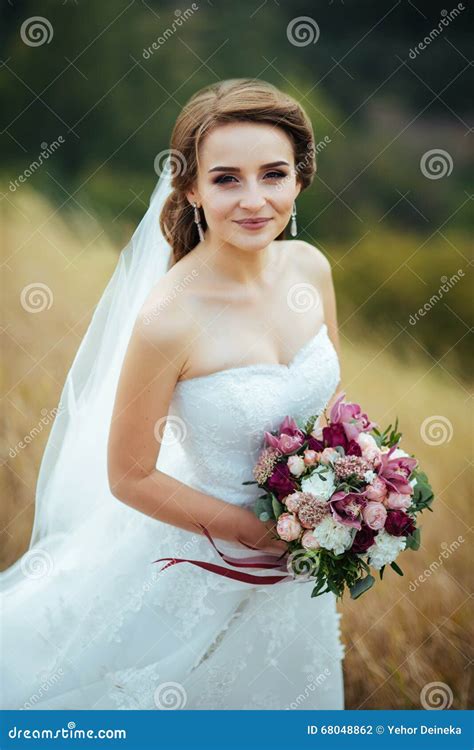 Bride Portrait On Nature Stock Photo Image Of Happy 68048862