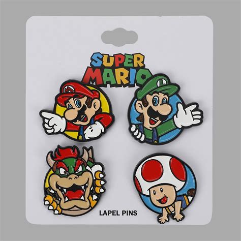 Super Mario Bros Enamel Pin Set Collectors Outpost