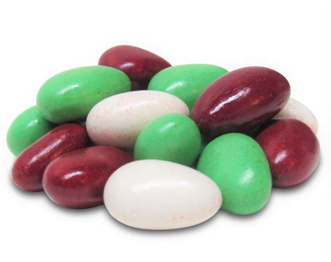 Holiday White Red And Green Jordan Almonds By Its Delish 5 Lbs Bulk