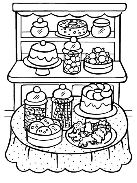 Pastries Coloring Page