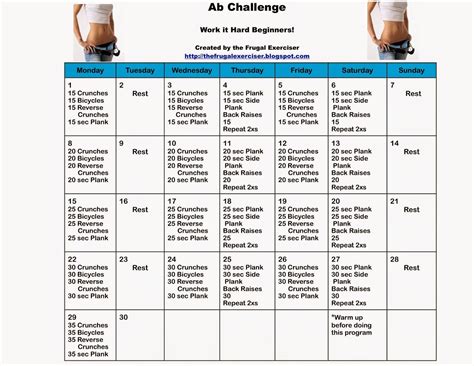 The Day Ab Challenge For Beginners