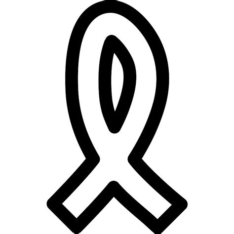 Cancer Ribbon Hand Drawn Outline Vector SVG Icon SVG Repo