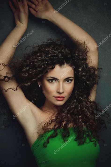 Curly Hair Woman Stock Photo Cokacoka 20369187