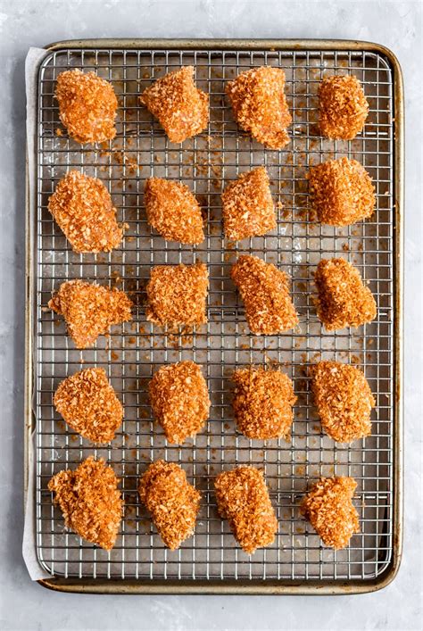 The Best Crispy Baked Chicken Nuggets Ambitious Kitchen Recipe Chicken Nugget Recipes