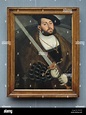 El príncipe elector Juan Federico el Magnánimo de Sajonia representado ...