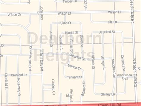 Dearborn Heights Zip Code Map Michigan