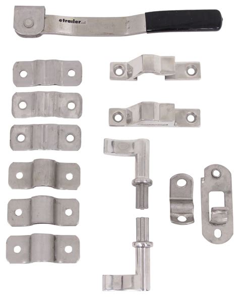 Cam Action Lockable Door Latch Kit For Large Enclosed Trailers Stainless Steel Polar Hardware