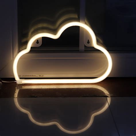 Neon Sign Light Cloud Led Wall Decorative Night Light For Bedroom Girls Home Decor Neon Signs