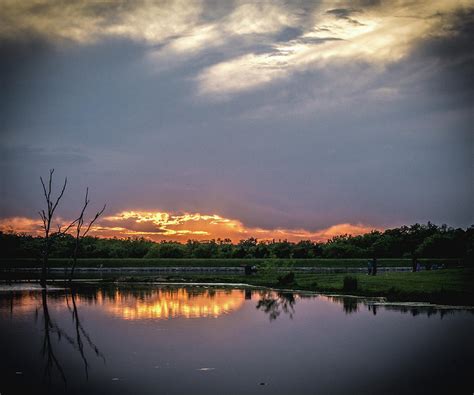 Lake Shawnee Sunset Photograph By Jackie Eatinger Fine Art America
