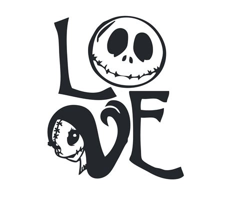 Nightmare Before Christmas Svg Jack And Sally Lovejack Etsy