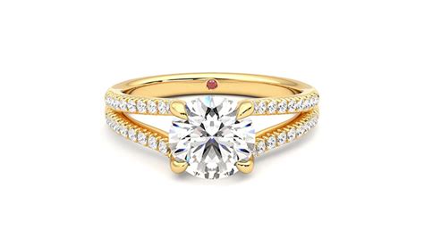 Dulcet 18k Yellow Gold Pavé Style Engagement Ring Taylor And Hart