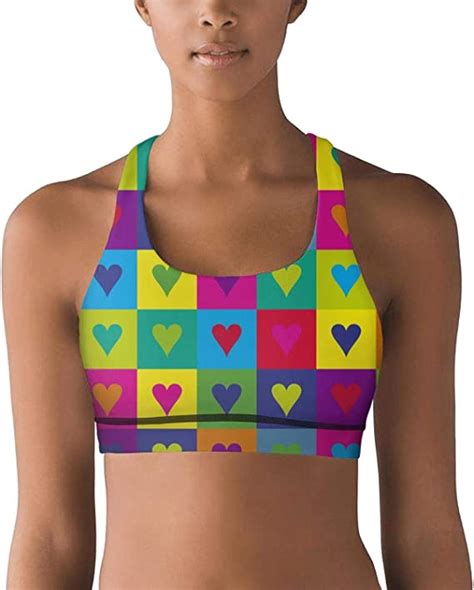 gay pride color lgbt sports bra women s custom quickdry short vest support for workout fitness