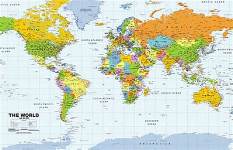 World Map Continents Countries