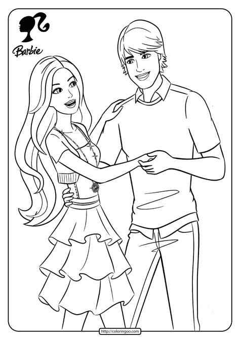 Printable Barbie Ken Dancing Pdf Coloring Pages My Xxx Hot Girl