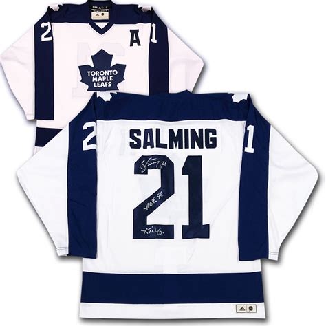 Borje Salming Autographed Toronto Maple Leafs Adidas Team Classics