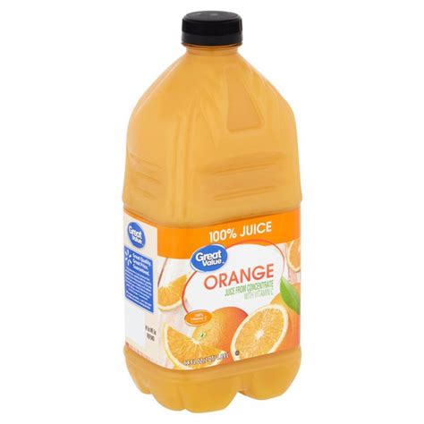 Great Value 100 Orange Juice From Concentrate 64 Fl Oz Instacart