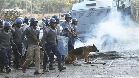 Zimbabwe Police Clash With Rioting Minibus Drivers Bbc News