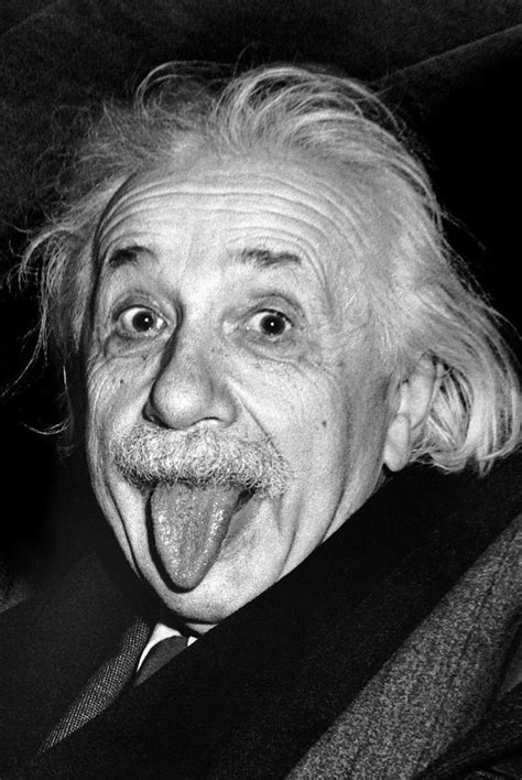 Albert Einstein Tongue Out 1951 Classic Black And White Picture 24x3