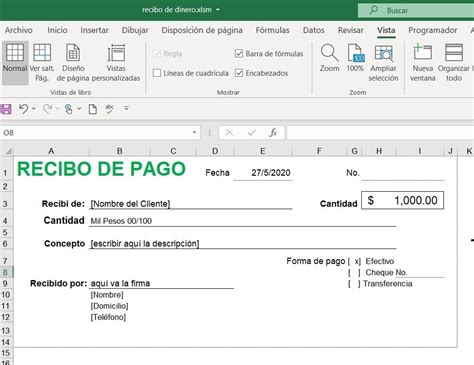 Modelo Recibo De Pago Excel Image To U