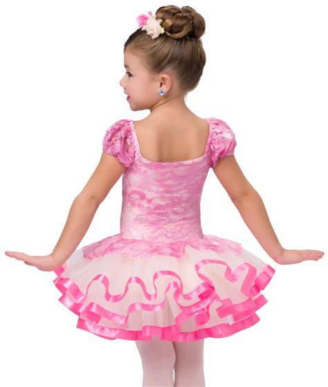 Sweety Pink Girl Lovely Lace Dancing Dressballet Tutuabove Knee