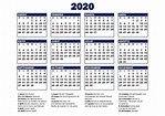 Calendario 2020 México con días festivos - ¡Imprímelo!