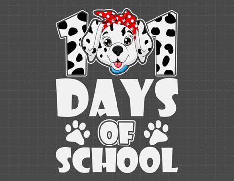 101 Days Of School Dalmatian Dog Svg 101 Days Smarter Svg Etsy