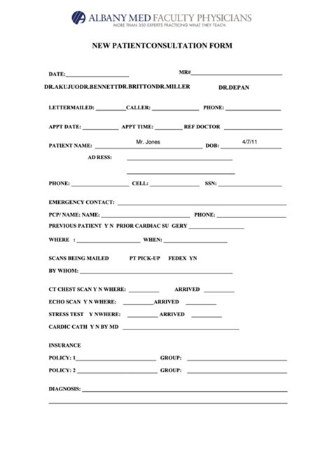 consultation form