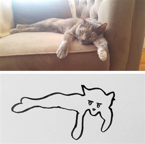 Minimal Cat Art Is A Subreddit Where People Share Their Simple Cat Drawings