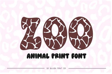 Zoo Animal Print Font