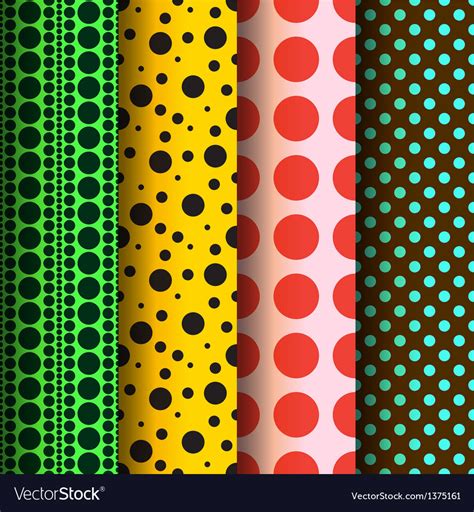 Seamless Patterns Polka Dots Set Royalty Free Vector Image