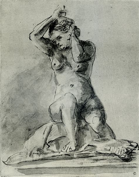 Rembrandt Female Nude Seated