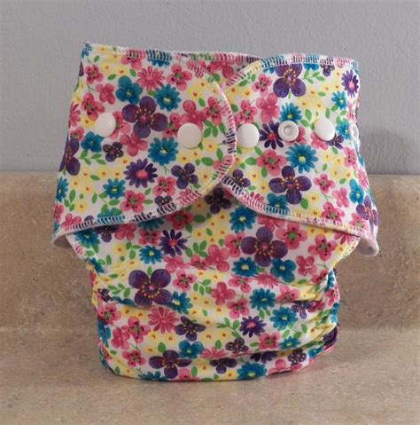 Fitted Large Cloth Diaper 20 To 30 Pounds Pink Flora 19010 Etsy